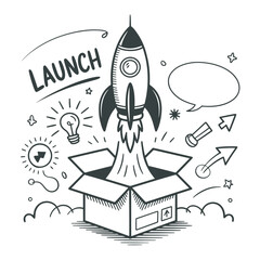 Product Launch Rocket Box Concept