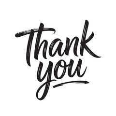 Thank You Script Brush Lettering
