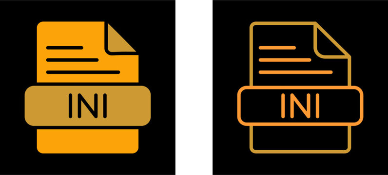 INI Vector Icon