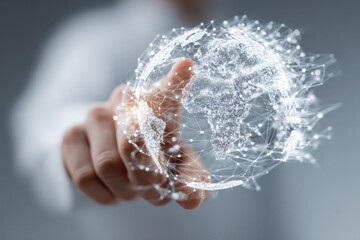 Consultant engages with technology to improve IT consulting model and drive digital transformation in a modern business environment