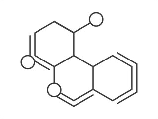 Innovative efficient formula icon, new formula. Graphic illustration of a chemical formula.