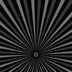 Obraz premium Abstract Radial Sunburst Background with Dark Black and Gray Rays, Geometric Circular Burst Pattern, Modern Minimal Retro Style Graphic for Poster, Banner, Wallpaper, Cover Design