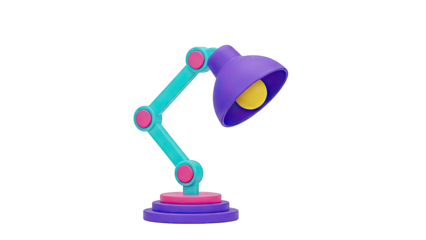 3D Rendered Cartoon Desk Lamp