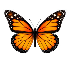 Obraz premium Monarch Butterfly Close-up Isolated on White
