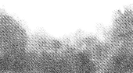 Fototapeta premium Trendy soft cloud macro halftone diagonal lines design element isolated on white background