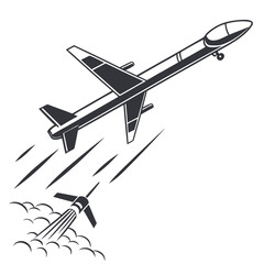 Military interceptor launches missile from plane