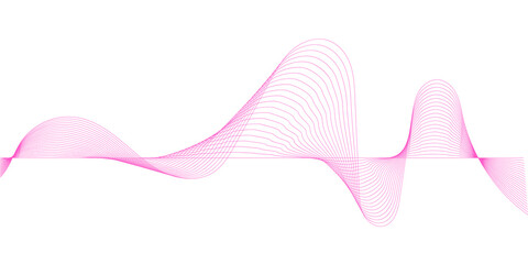 Abstract sound wave PNG overlay with soft gradient lines, creating a dynamic visual effect for design projects, enhancing digital artwork and presentations