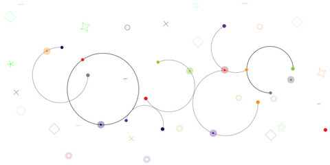 Vectors Plexus circles connection for global communication, science, big data visualization and technology background design