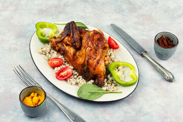 Marinated grilled healthy chicken.