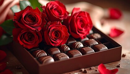 rose and chocolates