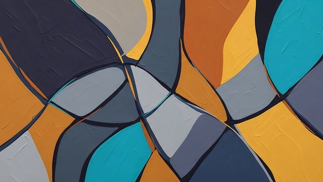 Abstract geometric patterns in warm and cool tones