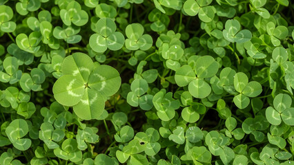 Vibrant green leafy vegetation close up