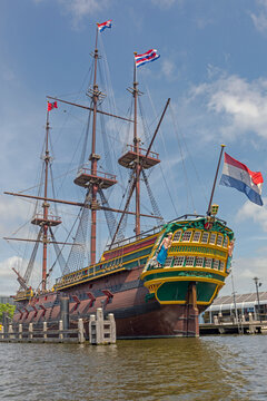 Museum VOC Ship in Amsterdam Netherlands Sunny Spring Day