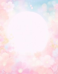 柔らかな光、春をイメージしたシンプルな背景、イラスト素材