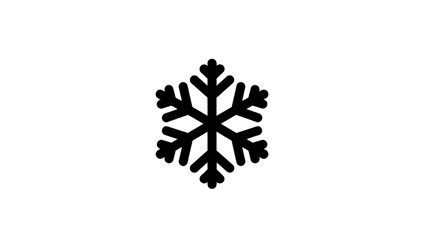 Minimalist snowflake vector icon