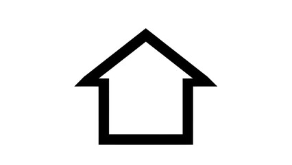 Fototapeta premium Minimalist house outline icon