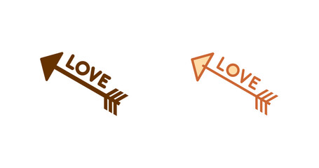 Obraz premium Love Arrows Vector Icon