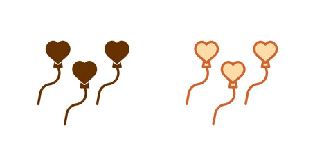 Love Balloons Vector Icon