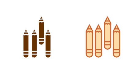 Colored Pencils Vector Icon