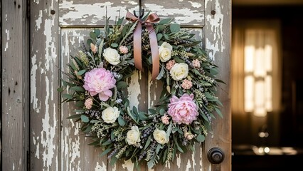 Beautiful Floral Wedding Arch Decoration for Romantic Ceremony Concept