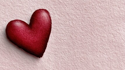 Fototapeta premium Modern Minimalist continuous line art in ombre from blush to burgundy, elegant script with an ombre heart, for stylish Valentine's Day card