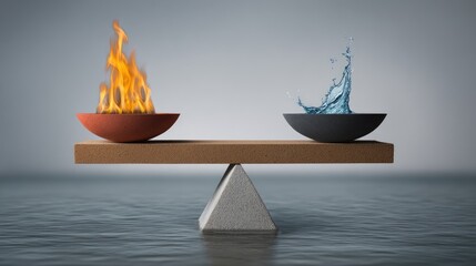 Conceptual Balance of Opposites: Fire and Water in Perfect Equilibrium