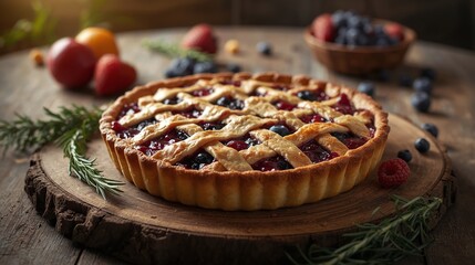 homemade blueberry pie