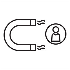 Employer branding icon outline vector