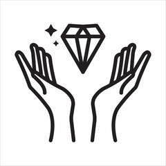 Employer branding icon outline vector