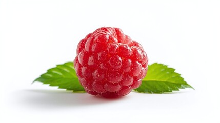 raspberry on white background