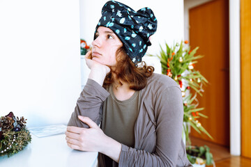 Making your own sleeping cap for curly hair