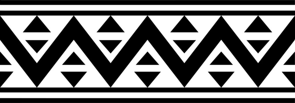 Traditional textile edge pattern using repeating triangle motifs.eps