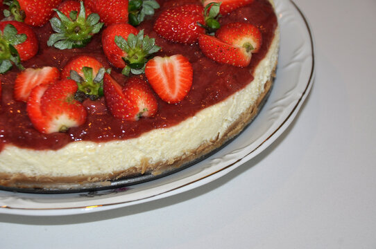 torta chease cake de morango sobremessa deliciosa 