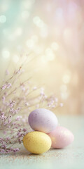 Obraz premium Pastel Easter Background – AI Generative