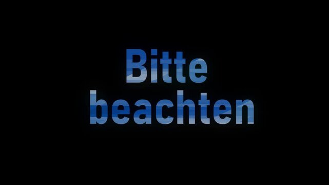 Bitte beachten