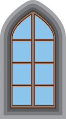 ファンタジー風おしゃれな窓のイラスト