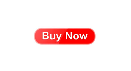 Fototapeta premium A red Buy Now button on a white background for online shopping