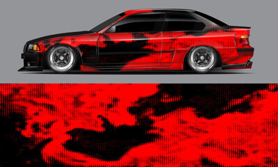 car livery graphic vector. abstract grunge background design for vehicle vinyl wrap and car branding