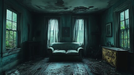 Abandoned interior room