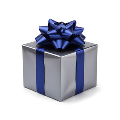 photo of elegant gift box with satin ribbon