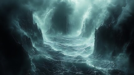 Turbulent sea landscape