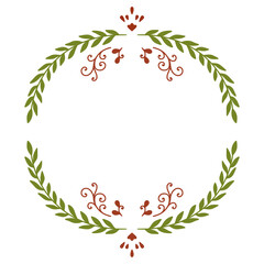 Christmas wreath border framing festive holiday decoration