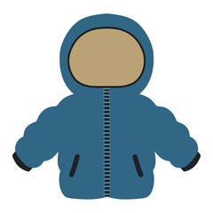 Blue winter jacket for children keeping warm