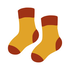 Pair of colorful socks providing warmth and comfort