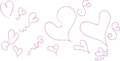 valentine day pink background with hearts shape
