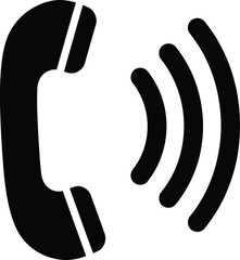 Obraz premium Abstract Phone Icon with Sound Waves Symbol Design