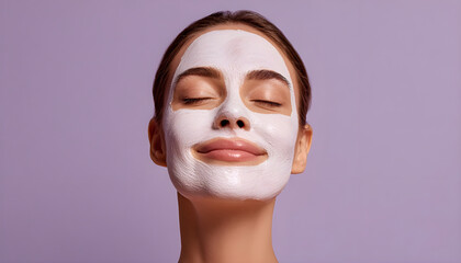 A stunning young woman with a face mask enjoying the moment