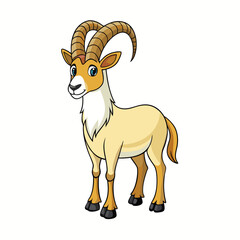Obraz premium Mountain Goat or Ibex Ram Vector