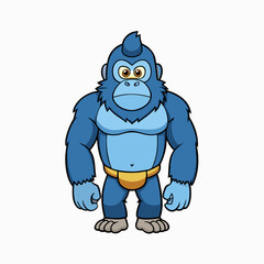 Naklejka premium Strong Gorilla or Ape Character