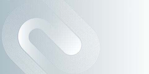 White Minimal Abstract Background. Modern shiny white diagonal rounded lines pattern. Minimal geometric.